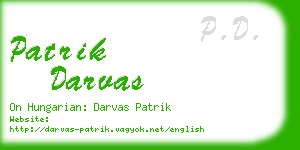 patrik darvas business card